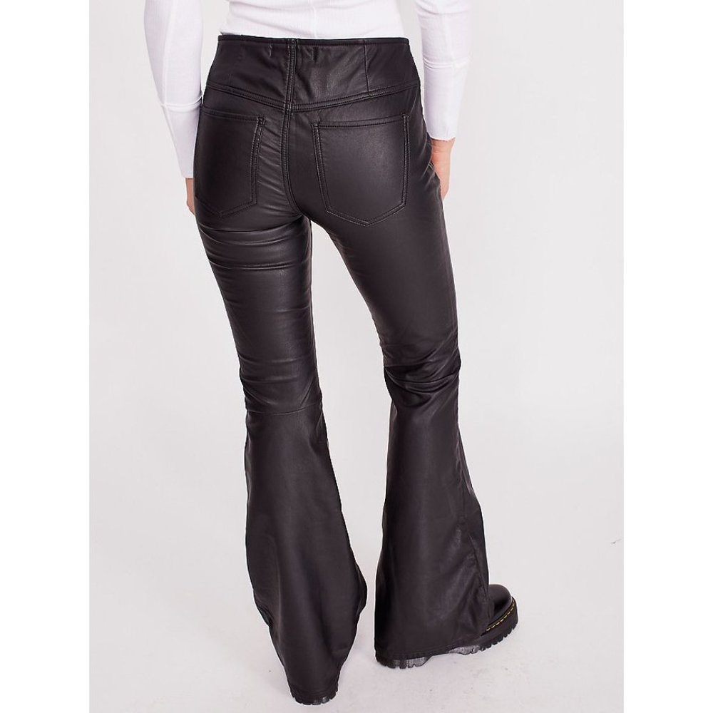 NWT Free People Vegan Penny Pull On Flare / Black - Picture 4 of 6